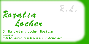 rozalia locher business card