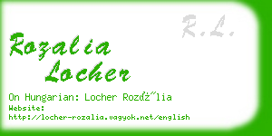 rozalia locher business card